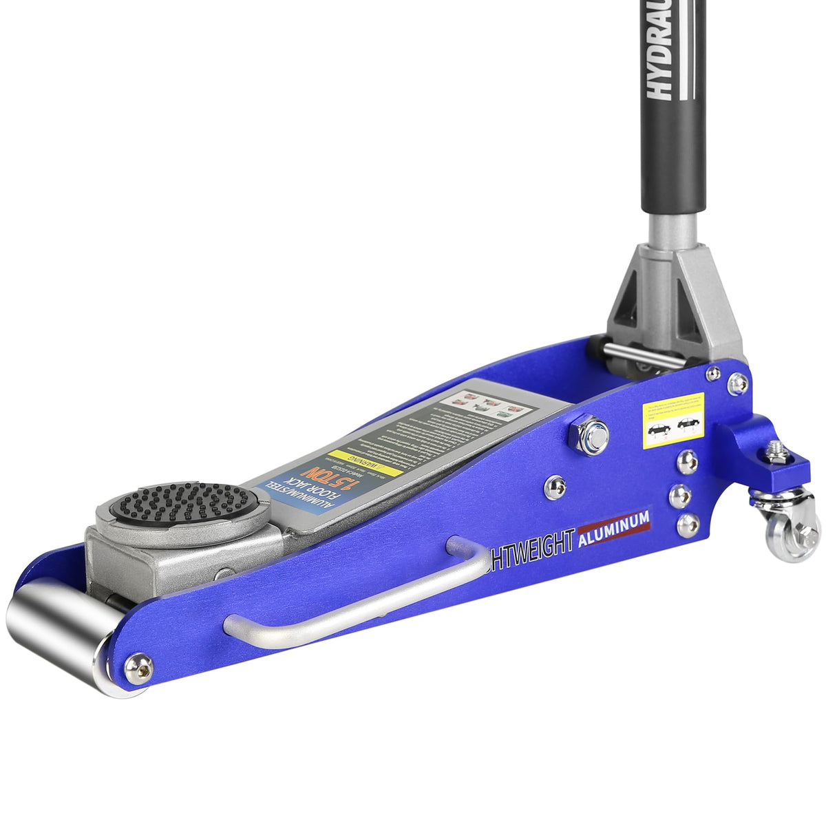 Heavy Duty Hydraulic Low Profile Aluminum Steel Floor Jack 1.5 Ton Blue C1386