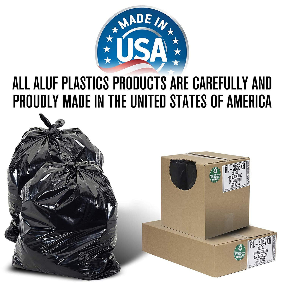 40-45 Gallon Black Heavy Duty Trash Bags G47230