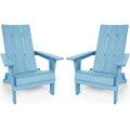 Oversize Folding Plastic Adirondack Chairs Set of 2 J372691