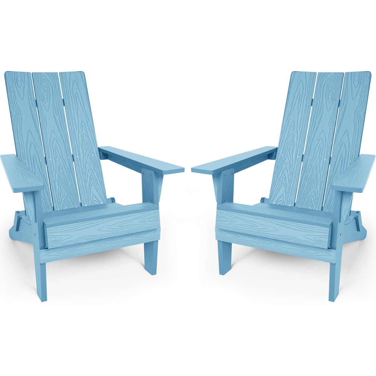 Oversize Folding Plastic Adirondack Chairs Set of 2 J372691