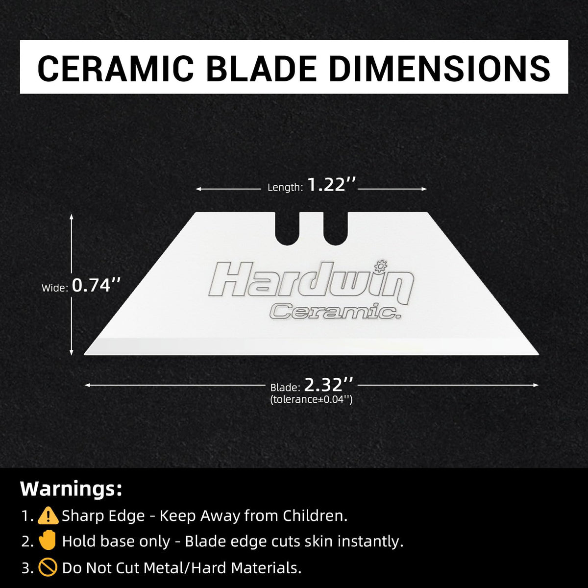 5-Pack Zirconia Ceramic Utility Knife Blades E811