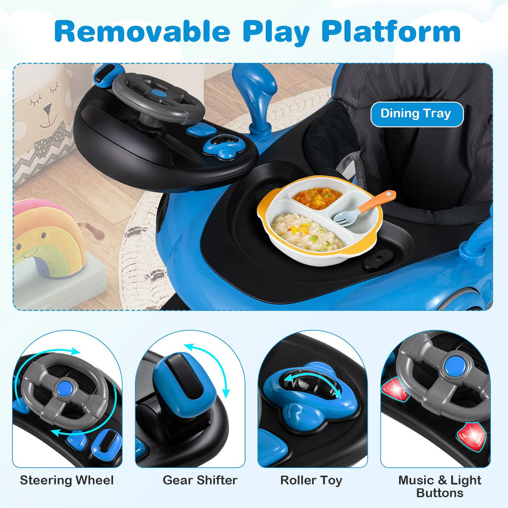 Foldable Adjustable Baby Walker with Wheels Y250