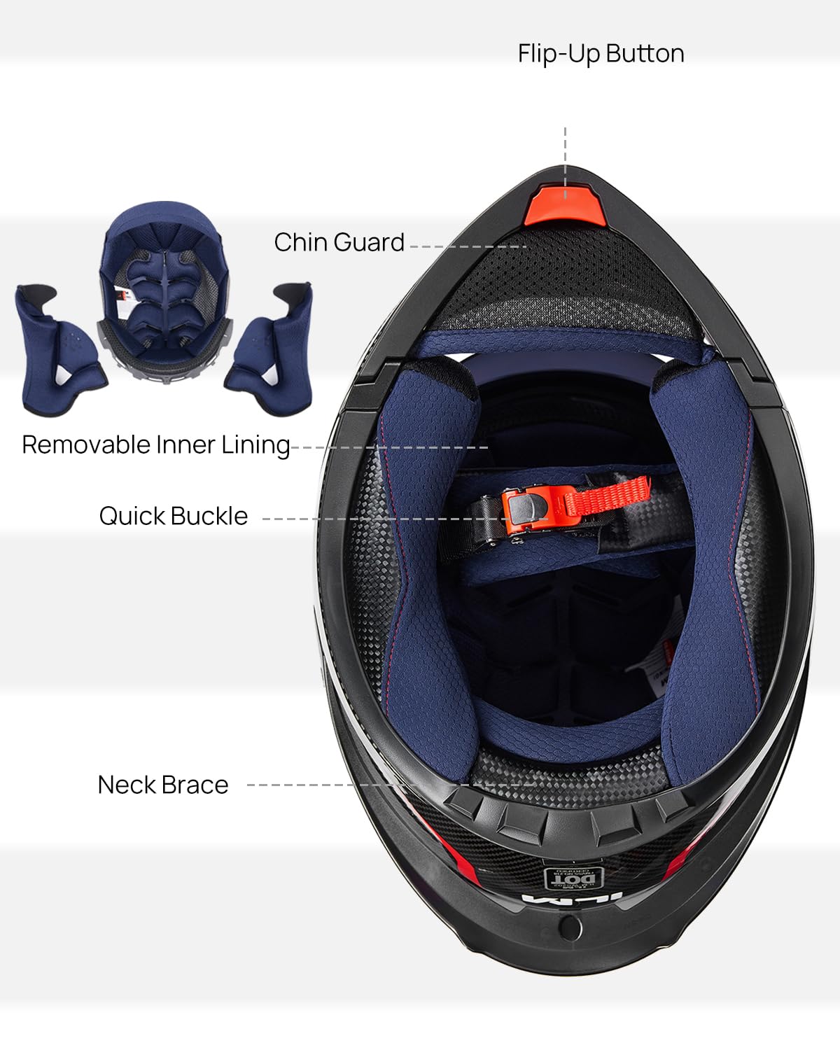 Modular Full Face Motorcycle Helmet R883