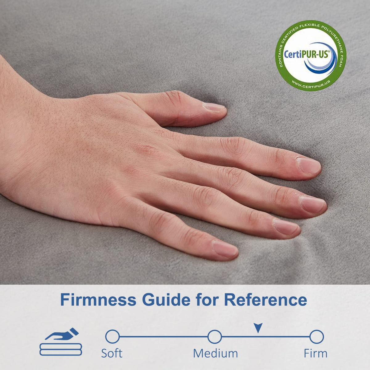 3.95" Full Memory Foam Folding Topper with Storage Bag D668
