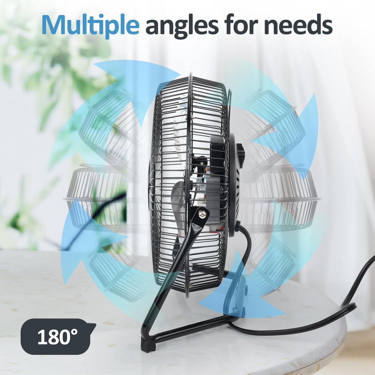 9 Inch Portable Metal Floor Fan K781