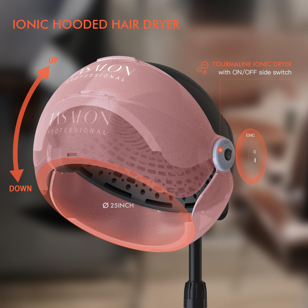1875W Pink Hooded Hair Dryer F62305