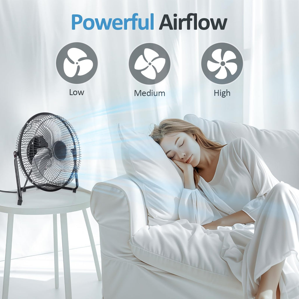 9 Inch Portable Metal Floor Fan K781