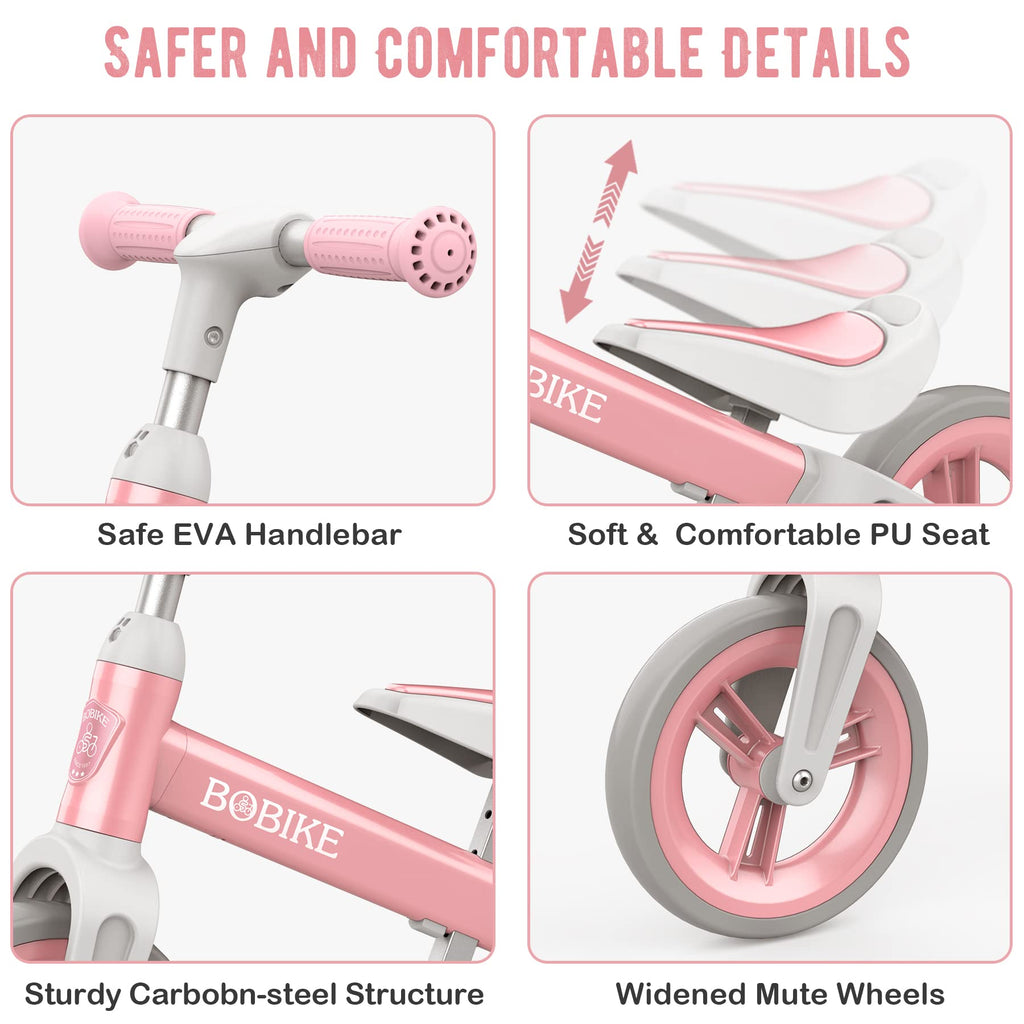 Toddler Balance Bike Adjustable Seat and Handlebar E51673