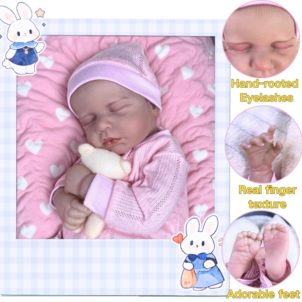 20 inch Soft Vinyl and Cloth Body Reborn Baby Dolls P947