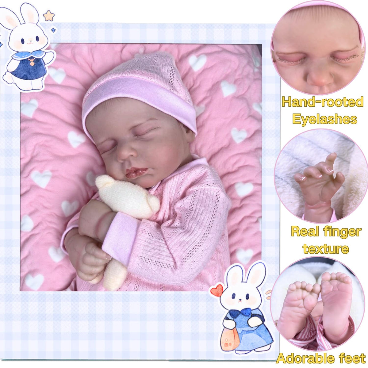 20 inch Soft Vinyl and Cloth Body Reborn Baby Dolls P947