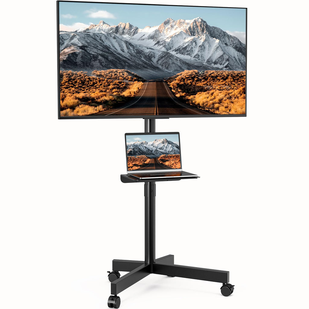Rolling TV Stand with Wheels for 23-60 Inch Flat Curved TVs D1305