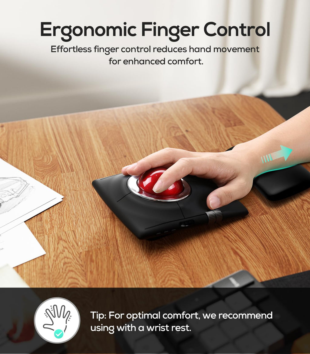 Wireless Ergonomic Trackball Mouse S63262