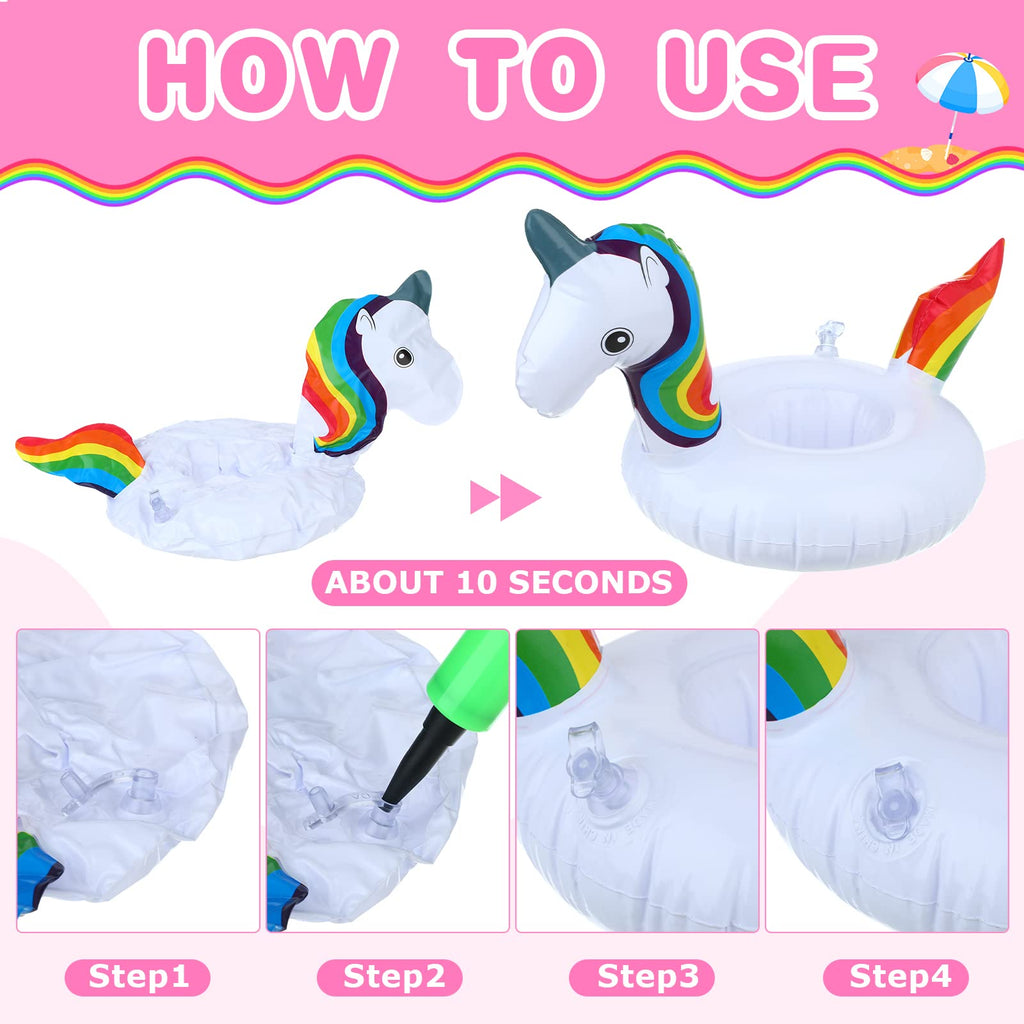 102 Pcs Inflatable Drink Holders with Air Pump L3568