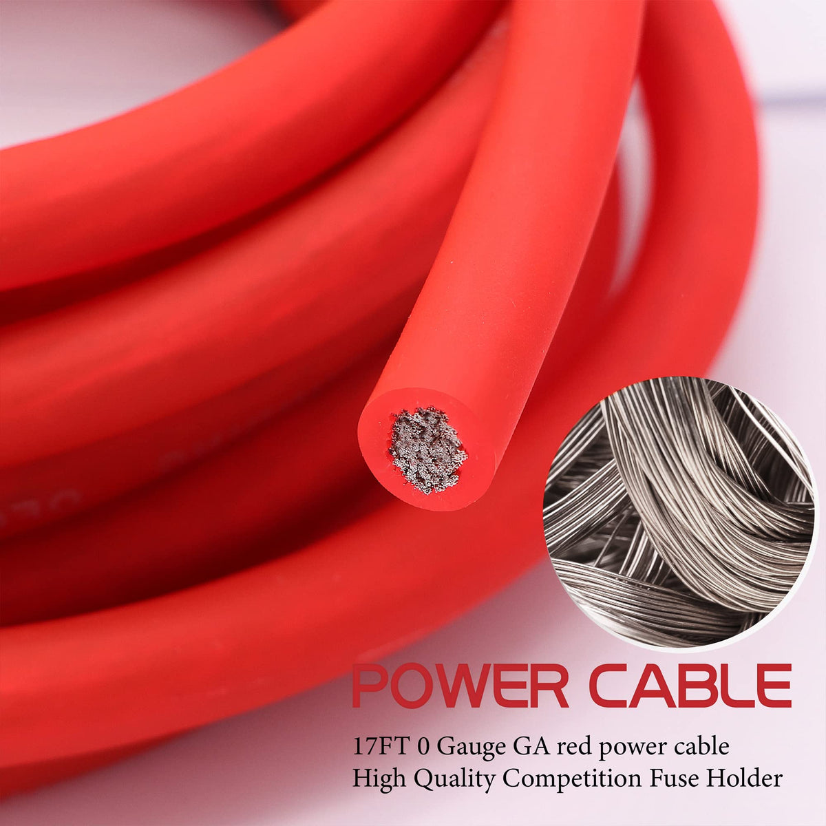 0 Gauge 3000 Watt Amp Wiring Kit with Power RCA Speaker Wire S568874