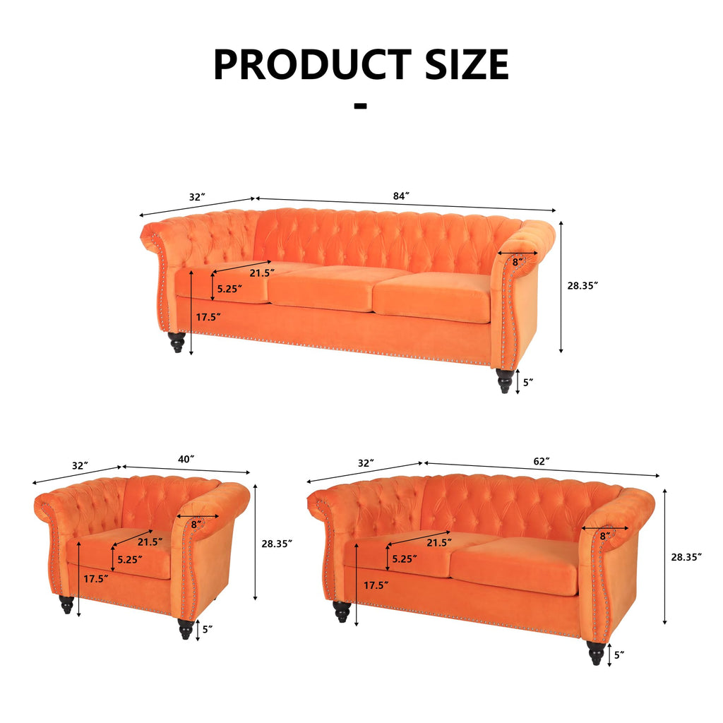 Tufted Velvet 2 Seater Sofa H39009