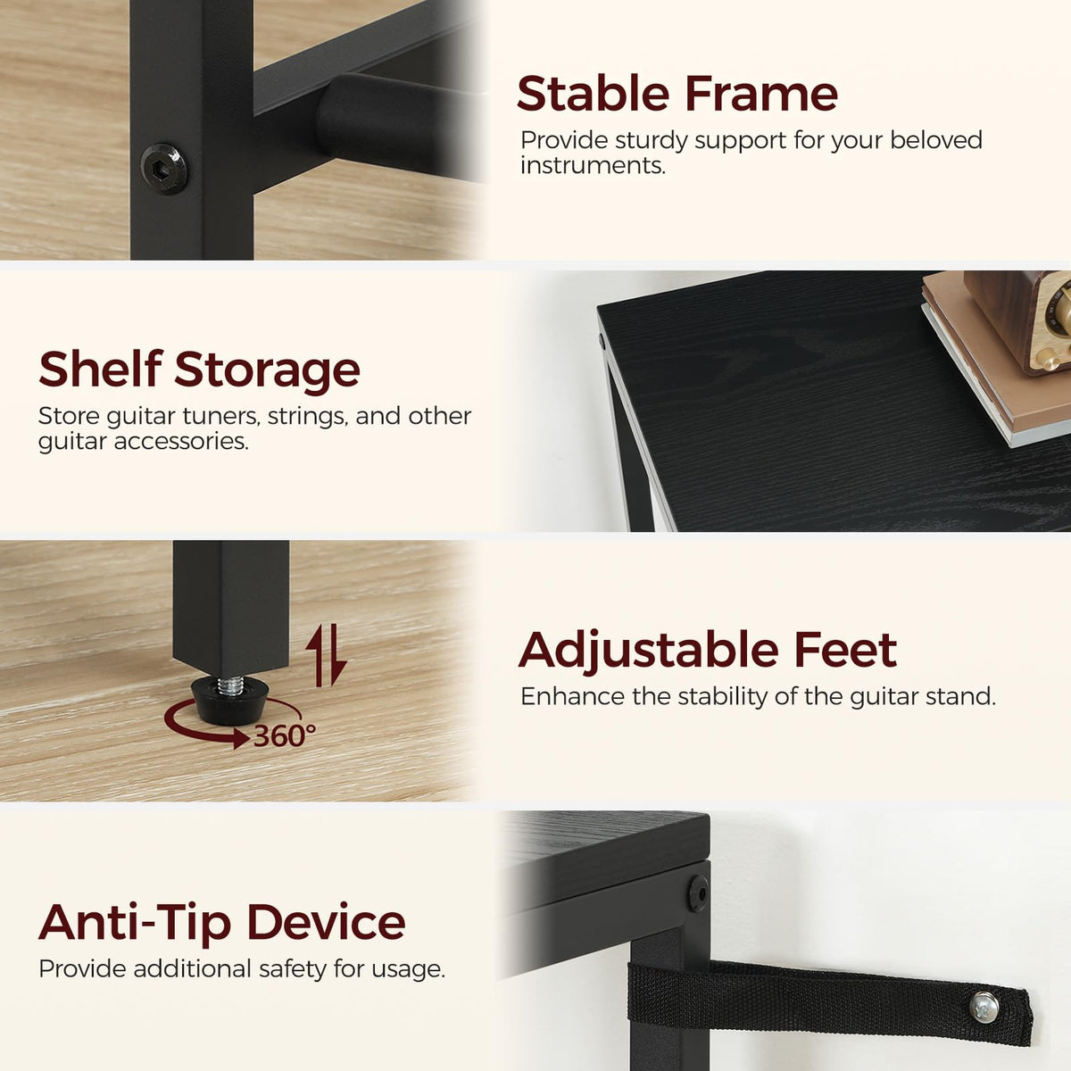 Guitar Stand, Multi-Guitar Rack, AMP Stand, Record Rack M752270