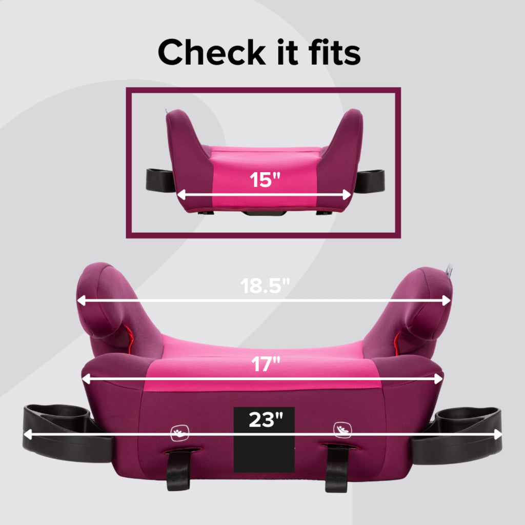 Backless Belt-Positioning Booster Car Seat, 1 Pink & 1 Blue, 40-120 lbs I555378