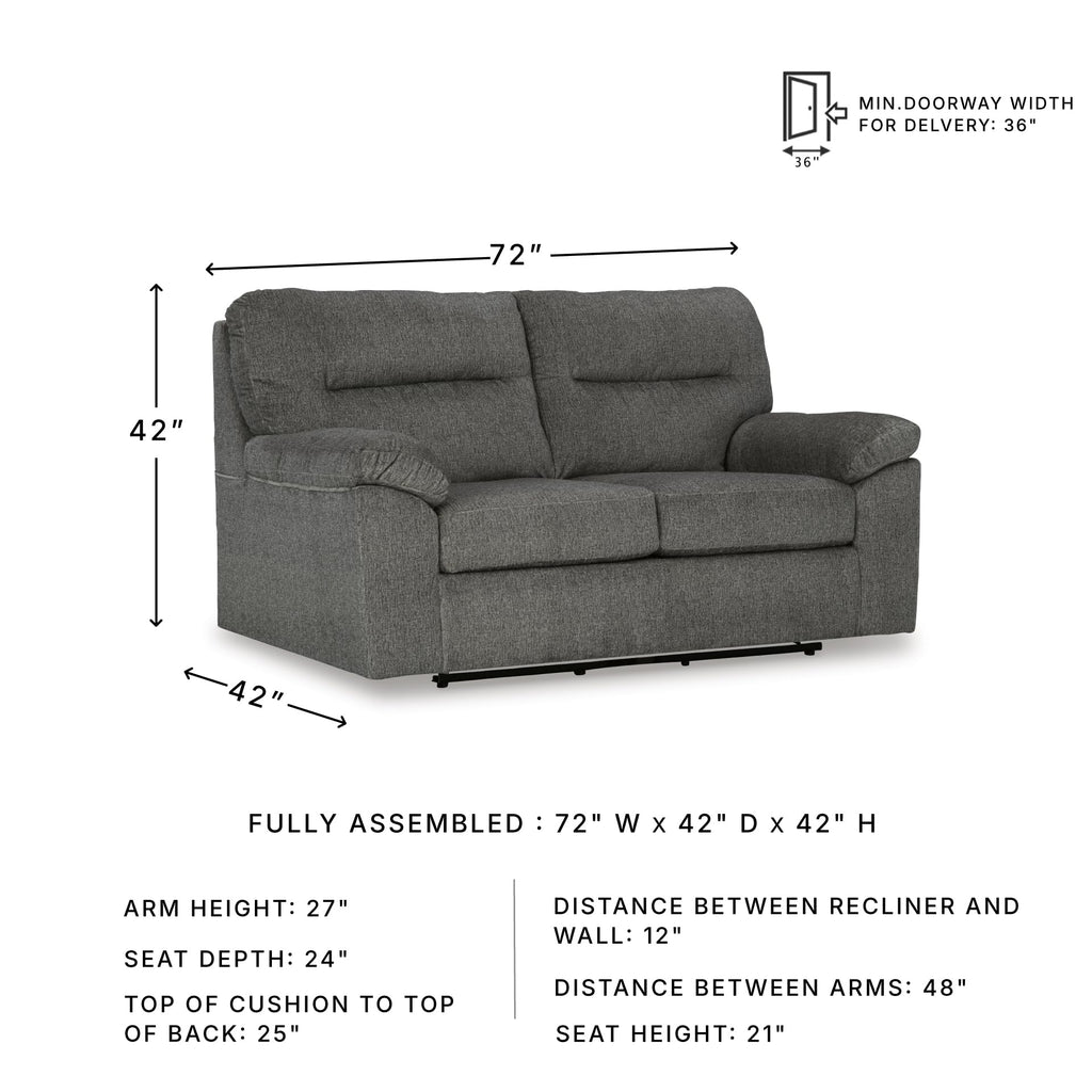 Light Gray Glider Loveseat U57521