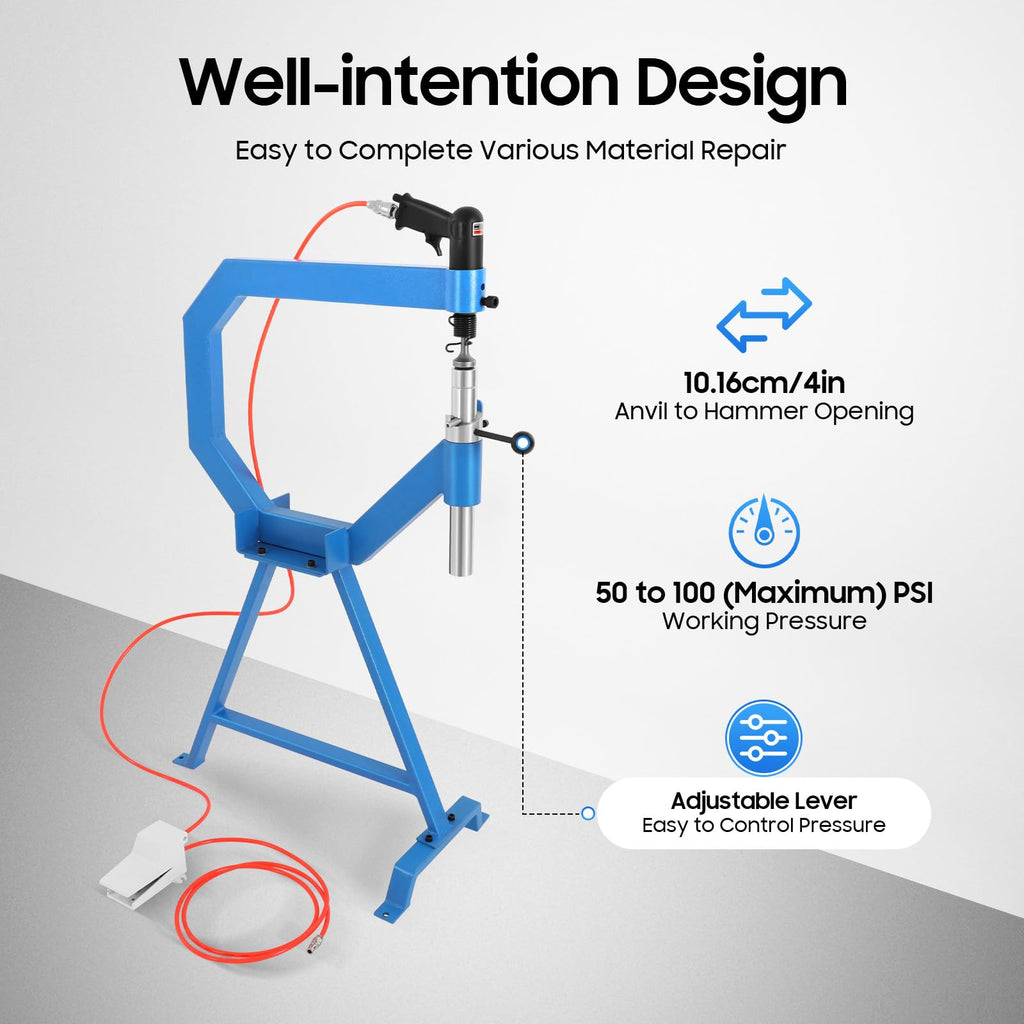 Pneumatic Planishing Hammer with 3 Anvils E2449