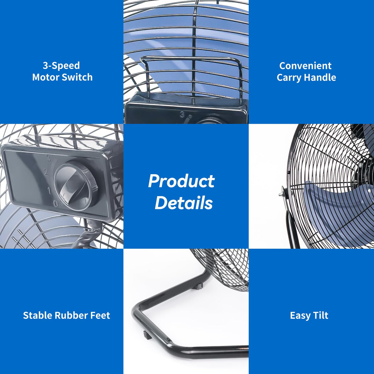 20 Inch High Velocity Industrial Floor Fan J403