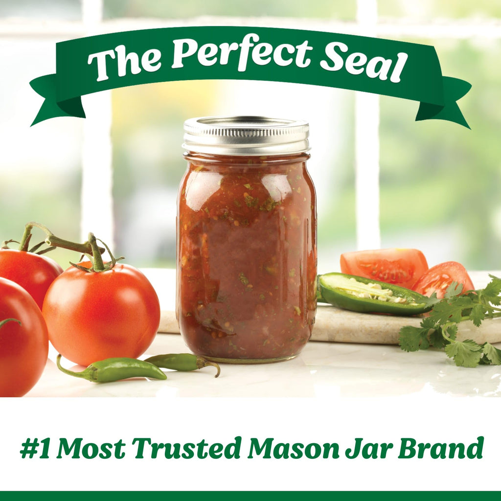 Regular Mouth Pint Glass Mason Jars, 16oz, 8-Count I88439