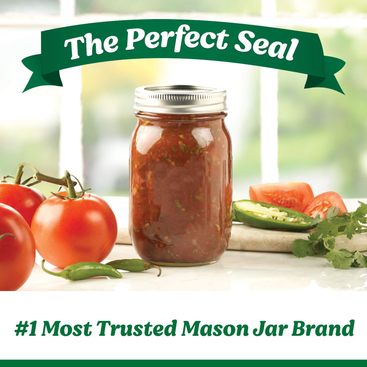Regular Mouth Pint Glass Mason Jars, 16oz, 8-Count I88439