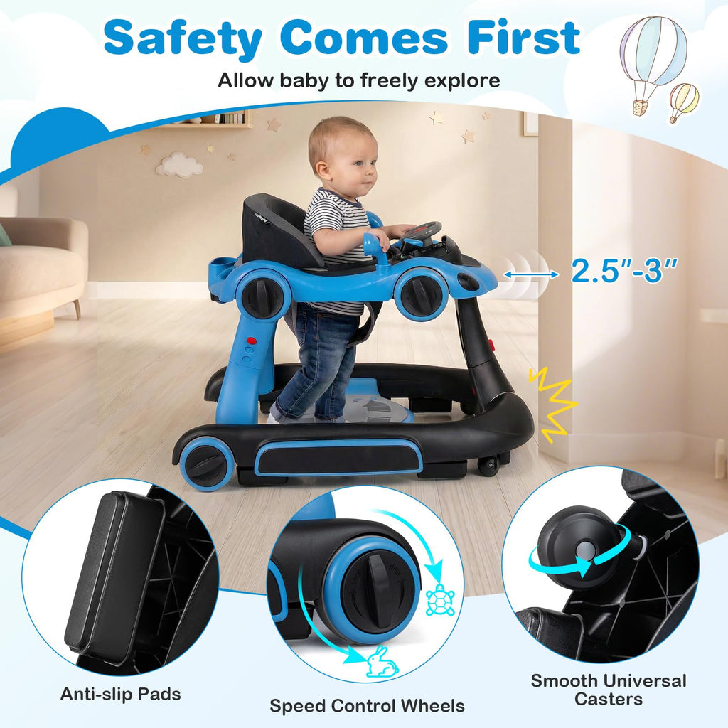 Foldable Adjustable Baby Walker with Wheels Y250