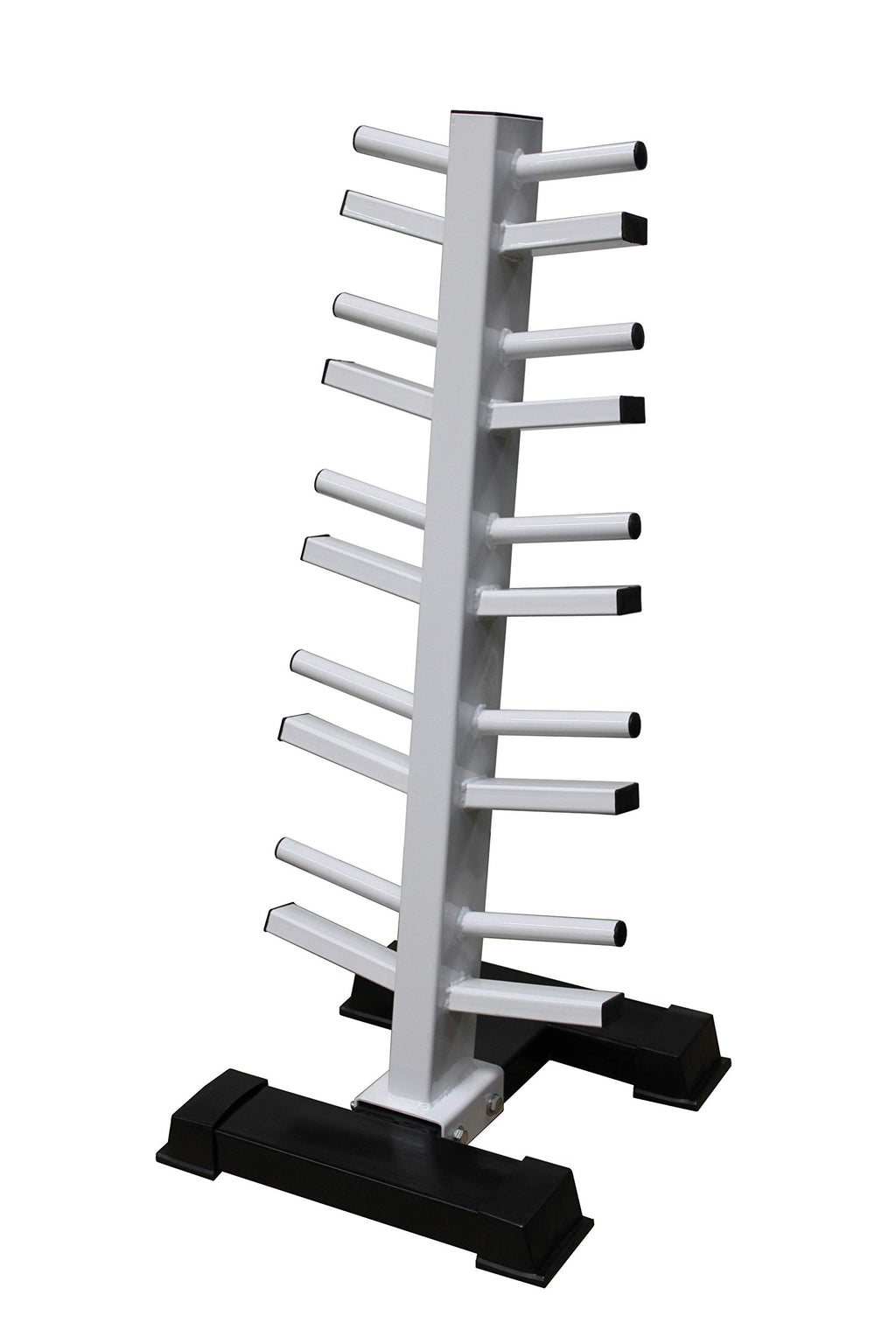 Neoprene Dumbbell Set with White Vertical Dumbbell Rack F460