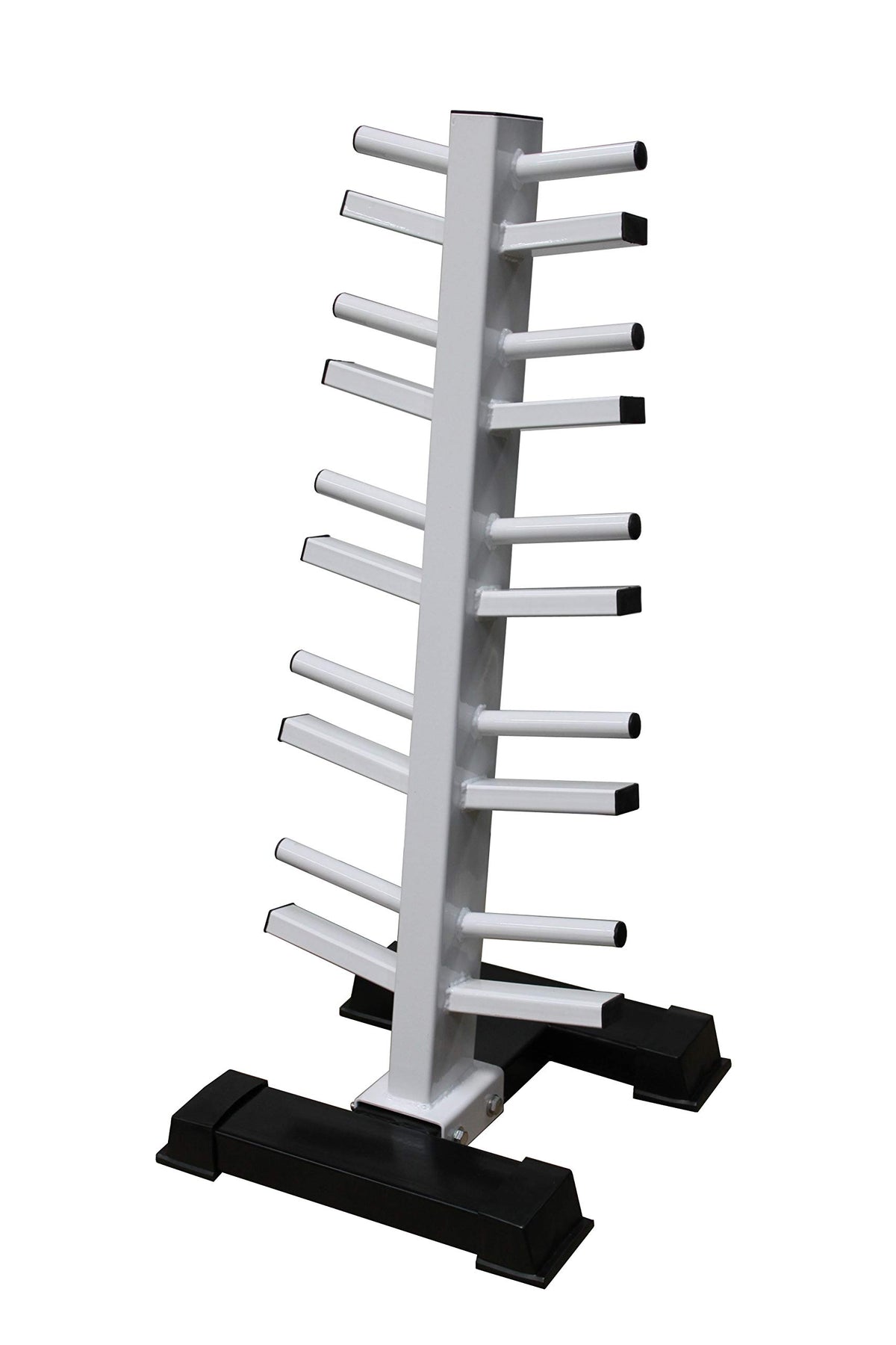 Neoprene Dumbbell Set with White Vertical Dumbbell Rack F460