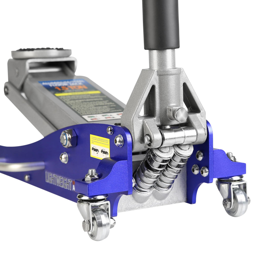 Heavy Duty Hydraulic Low Profile Aluminum Steel Floor Jack 1.5 Ton Blue C1386
