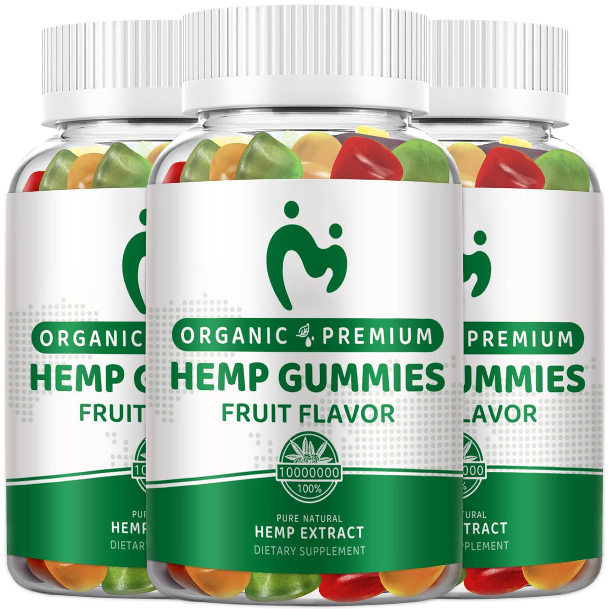 Hemp Gummies Extra Strength Vegan Low Sugar 3 Pack U32272