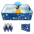 Foldable Dog Bathtub for Small to Medium Dogs & Cats, Blue W9847