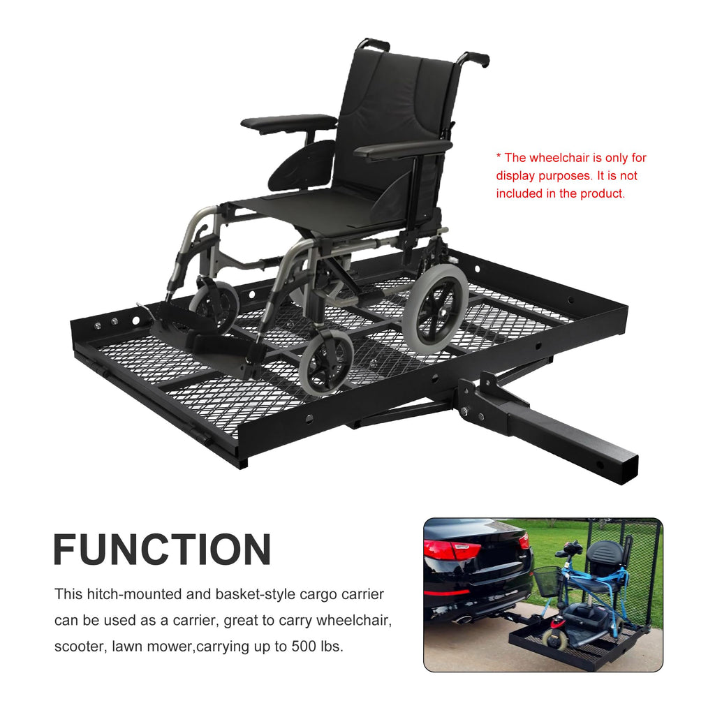 Folding Wheelchair Scooter Carrier Rack 250KG Ramp Hitch Mount R7287