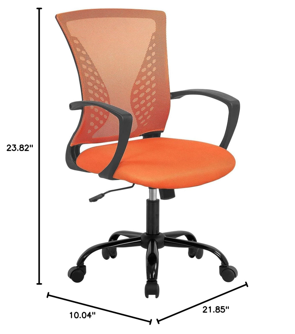 Orange Ergonomic Office Chair with Lumbar Support Armrest U46868