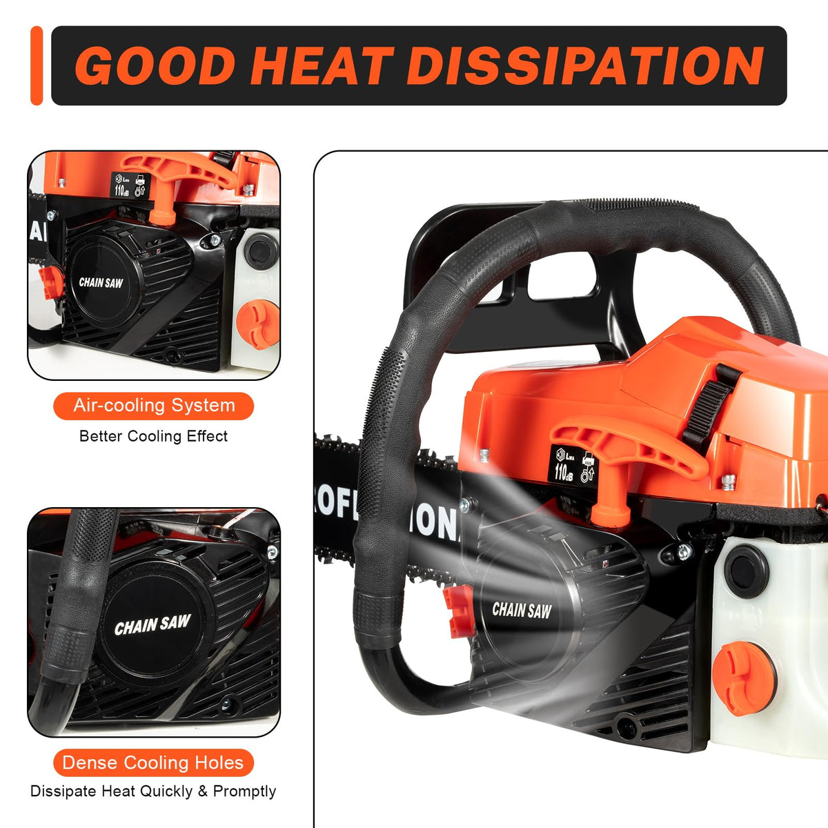 20 Inch 58cc Gas Chainsaw R7221