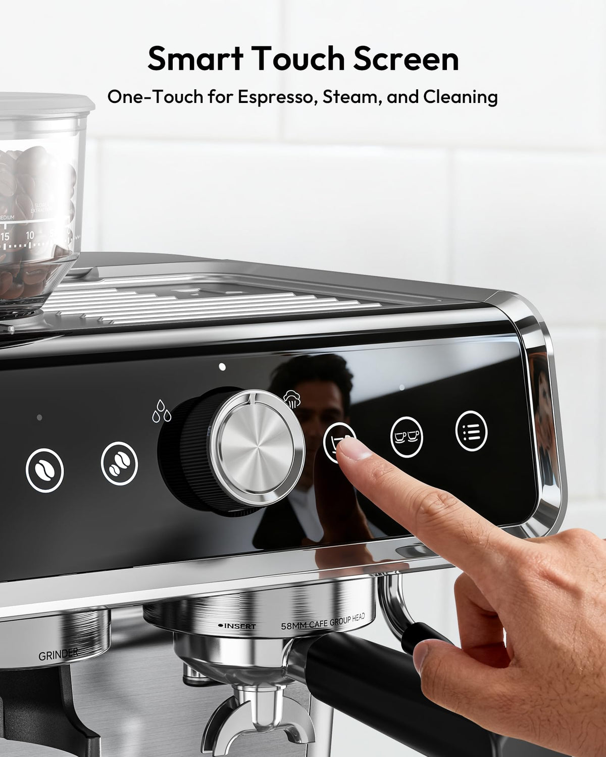 Espresso Machine with Grinder and Milk Frother L7101