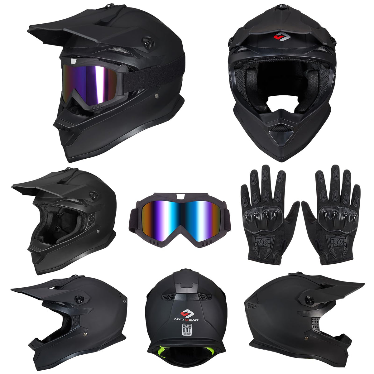 Youth Full Face Motocross Helmets Set Q6485