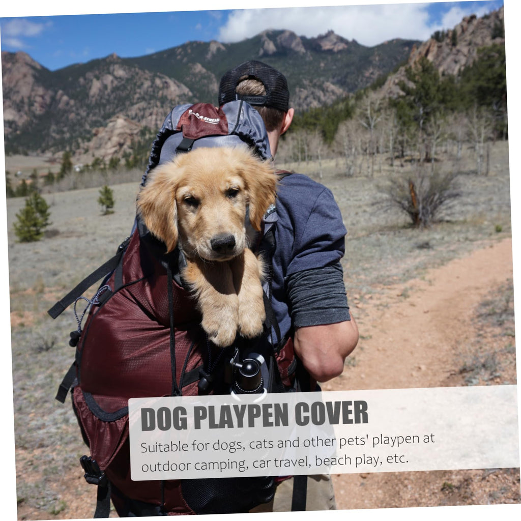 Sunproof Waterproof Dog Playpen Roof Cover Black I3648