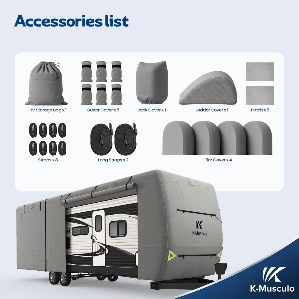 Heavy Duty Windproof Waterproof RV Cover Z343004
