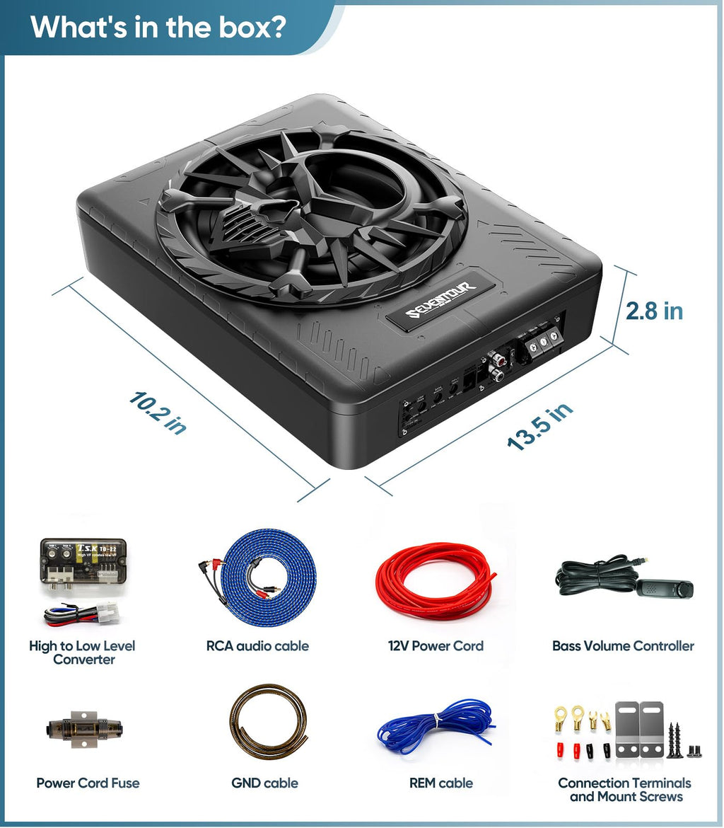 1200W Under Seat Car Subwoofer and Amp W784