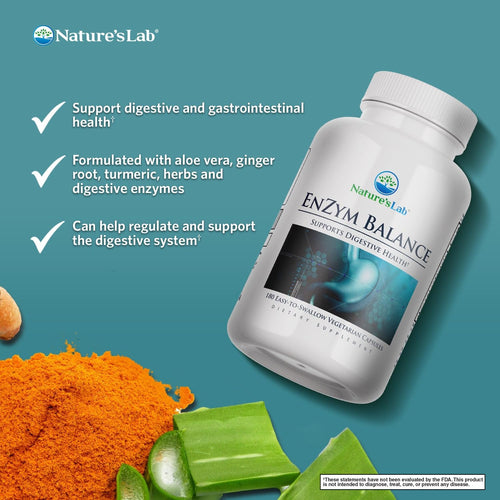 180 Capsules Digestive Enzymes with Aloe Turmeric Ginger Oregano G8382