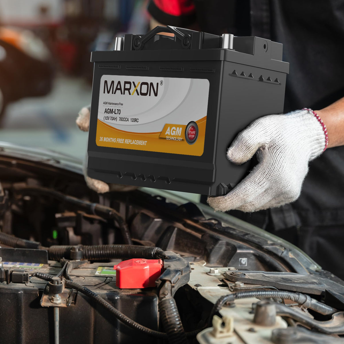 12v 70AH 760CCA AGM Car Battery O151