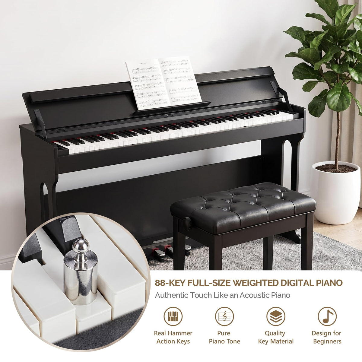 88 Key Weighted Digital Piano Q69965