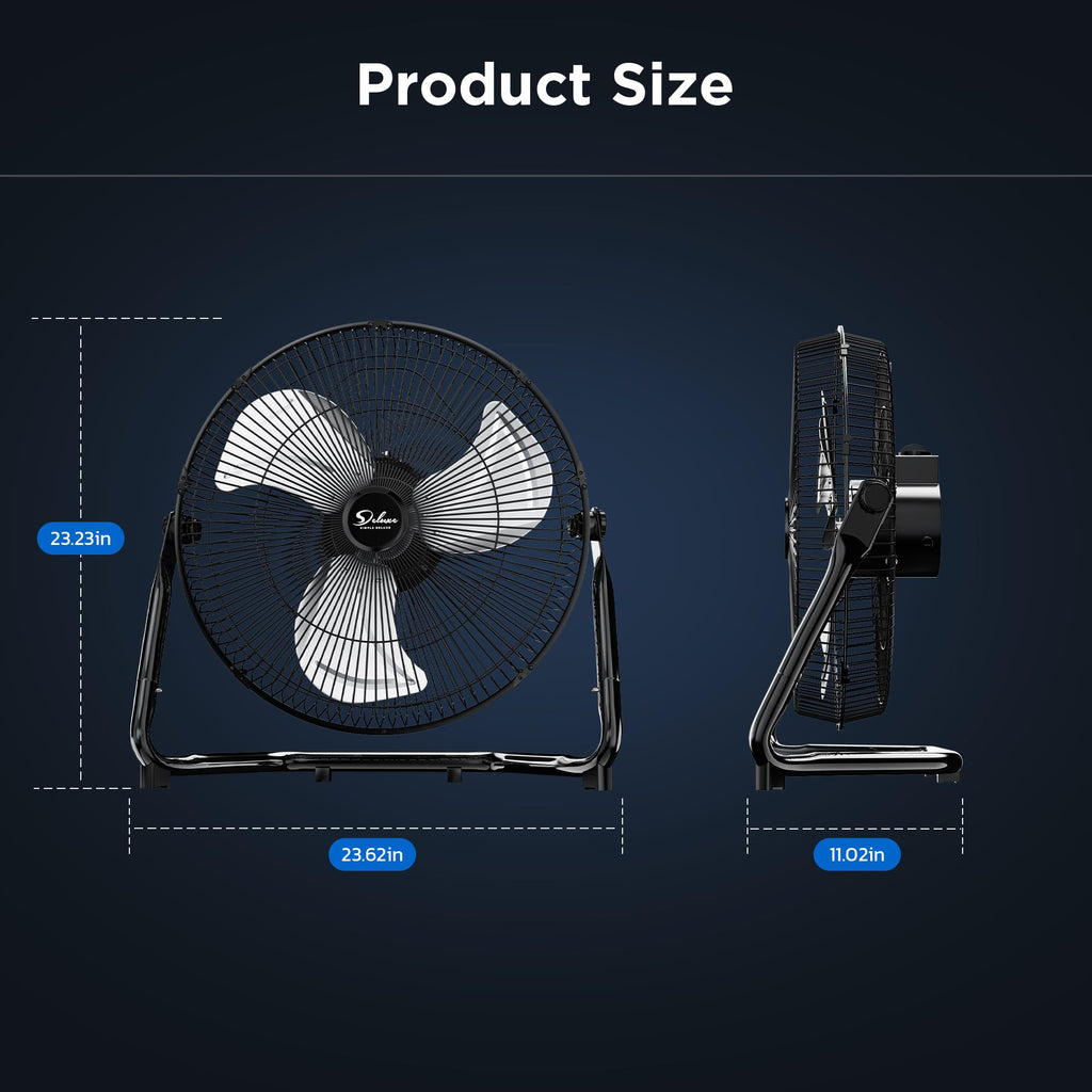 20 Inch 3-Speed Metal Industrial Floor Fan W21135