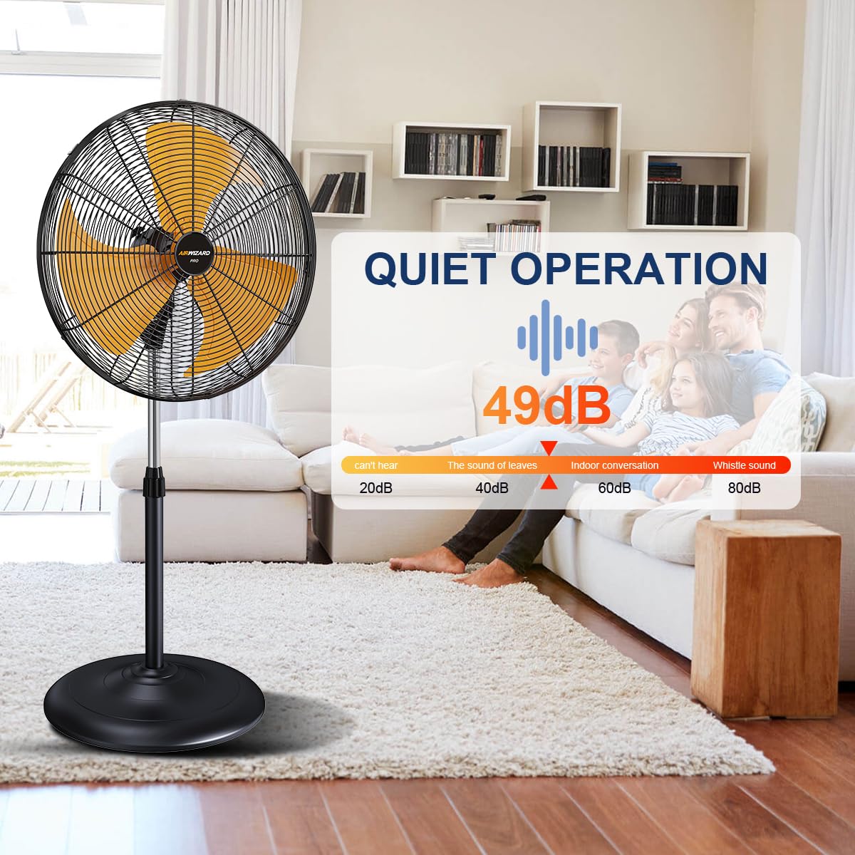 18 inch Oscillating High Velocity Pedestal Fan Y622