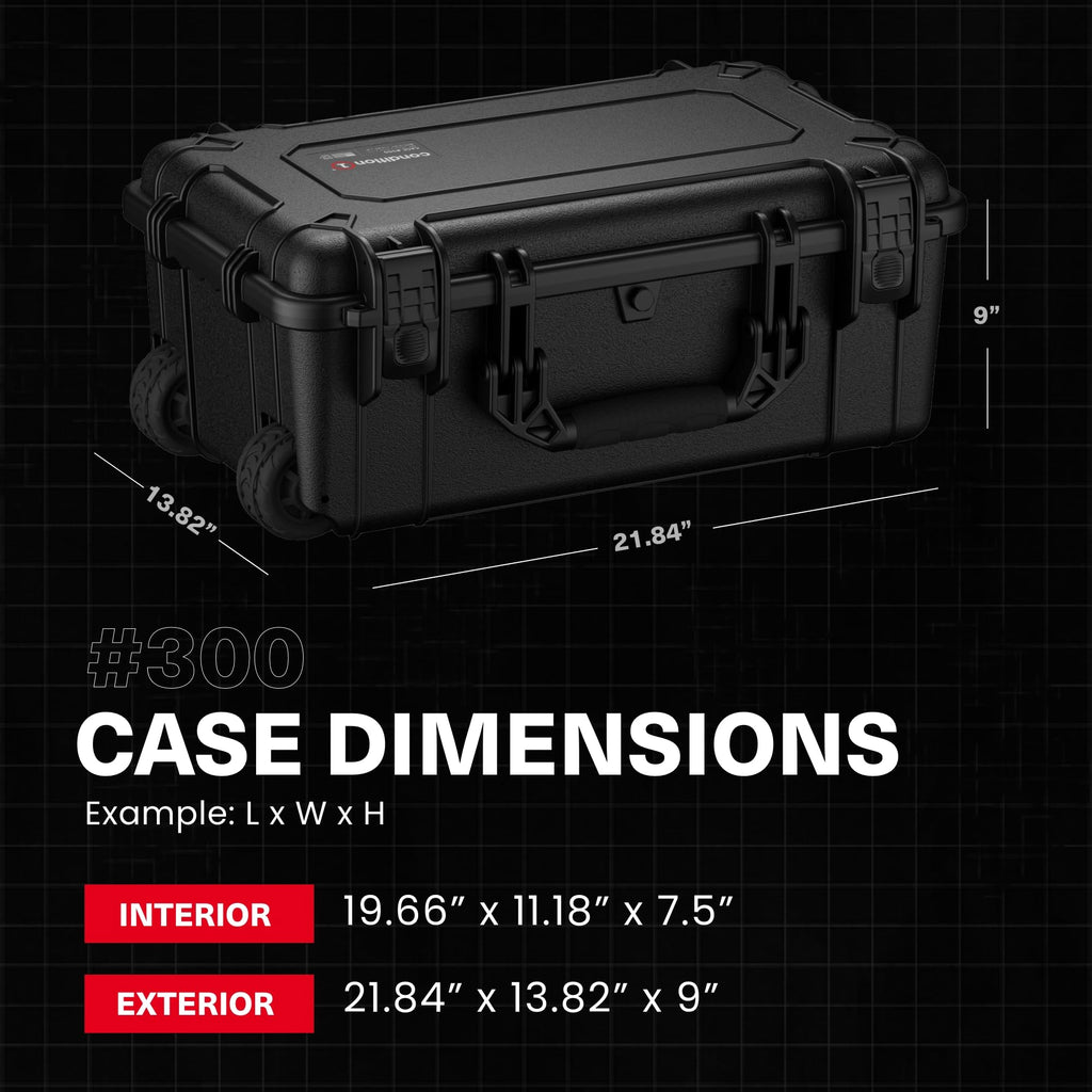22" Rolling Lockable Hard Storage Case D448