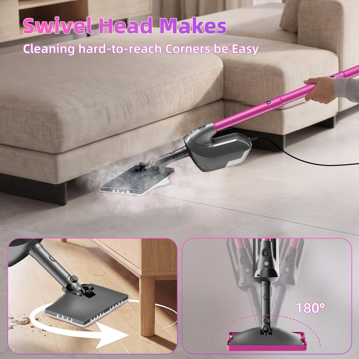 9-in-1 Detachable Handheld Steam Mop W124730