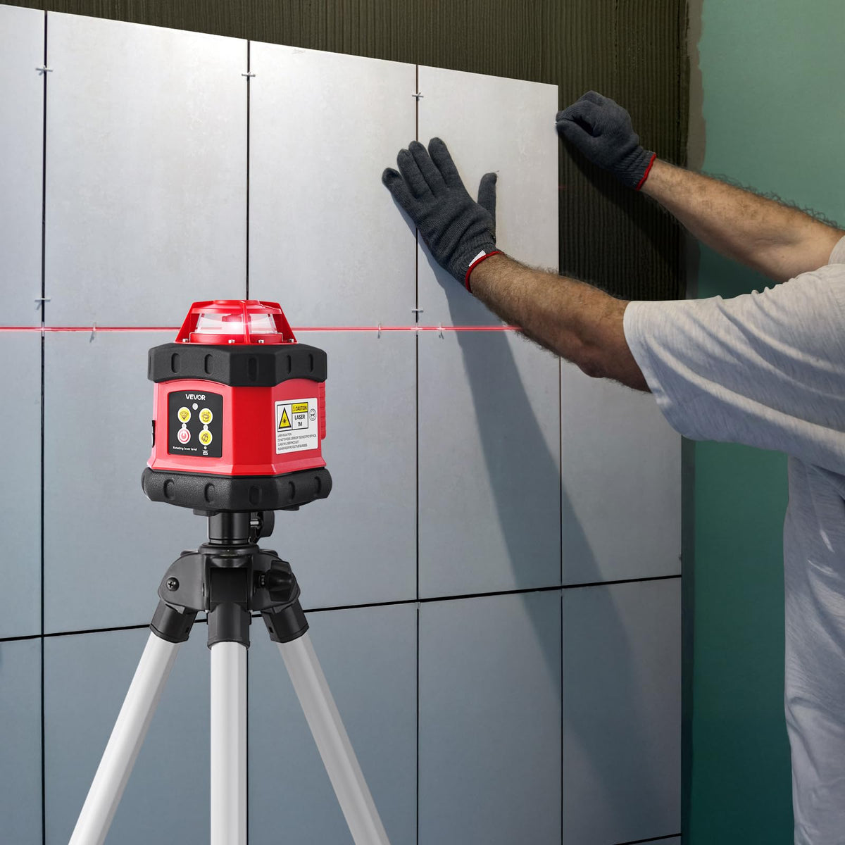 360-Degree Self Leveling Rotary Laser Level Kit with Tripod W9116
