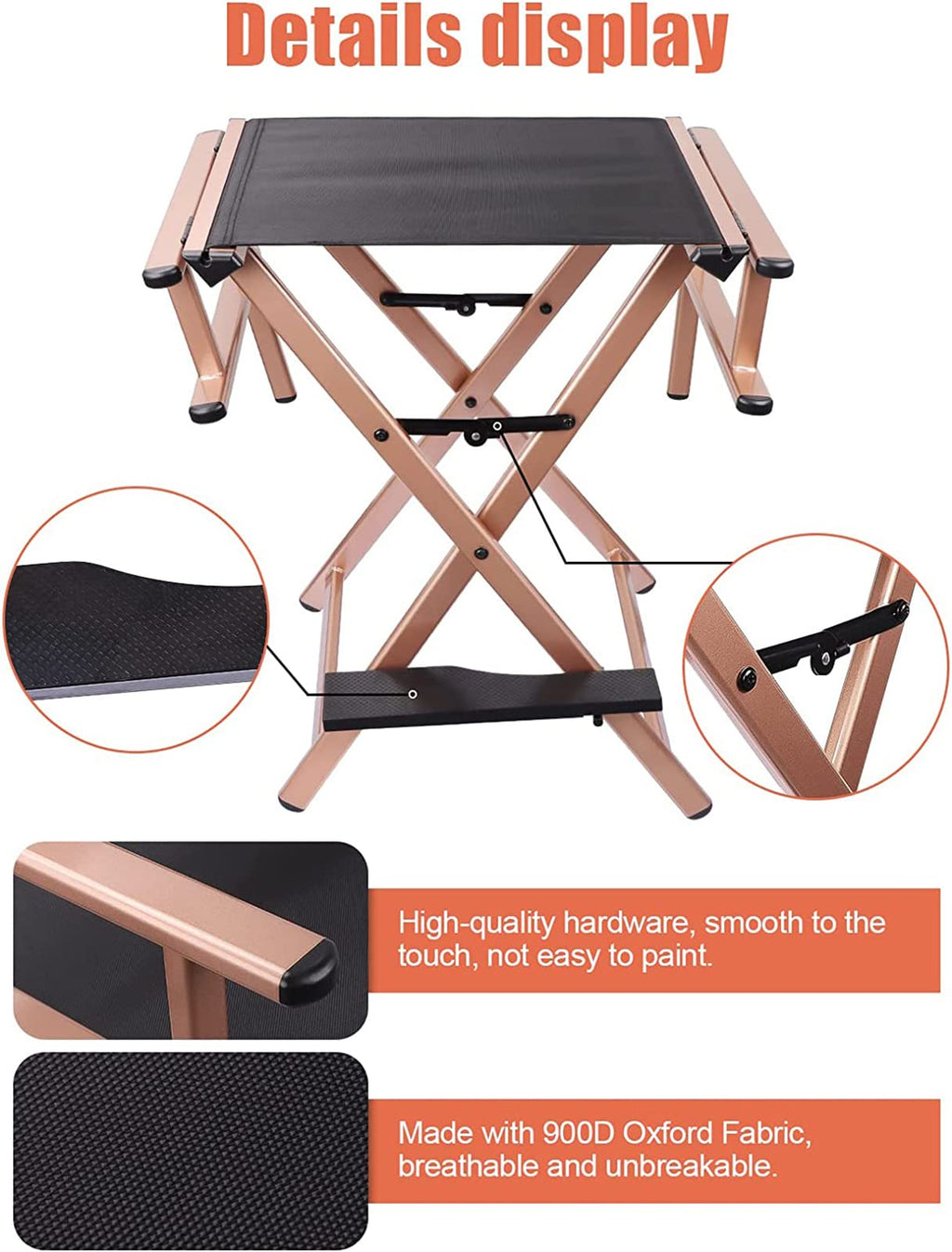 Aluminum Folding High Back Chair with Footrest O482