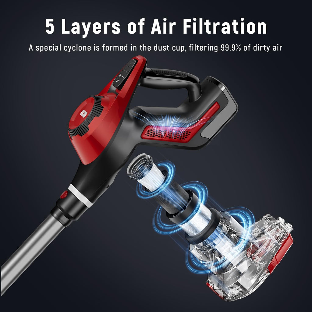 Cordless Stick Vacuum 45Kpa 1.5L Lightweight Handheld Vacuum Y859262